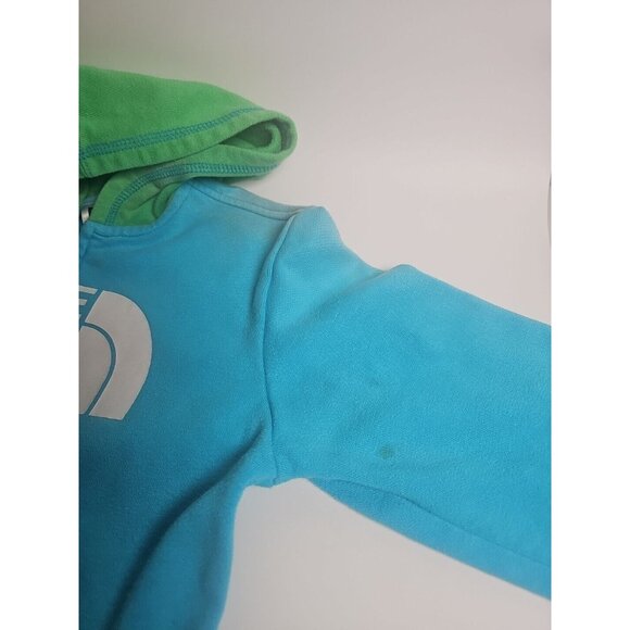 The North Face Youth Size Medium Full Zip Sweatshirt Hoodie Green And Blue - Picture 6 of 6